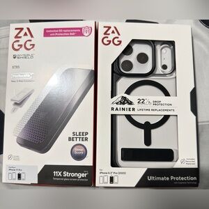 ZAGG iPhone 17 Pro Rainier Case and Blue Light Glass Screen Protector